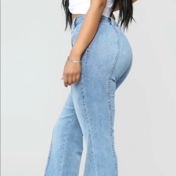 NWT Fashion Nova Stretch Flare Bottom Jeans - Picture 3 of 11